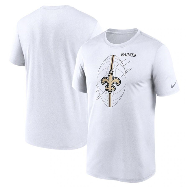 Men's New Orleans Saints White Legend Icon Performance T-Shirt Men's New Orleans Saints White Legend Icon Performance T-Shirt